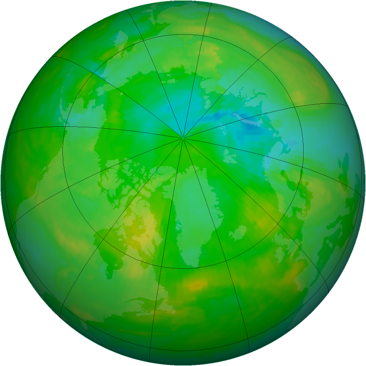 Arctic ozone map for 31 July 1981
